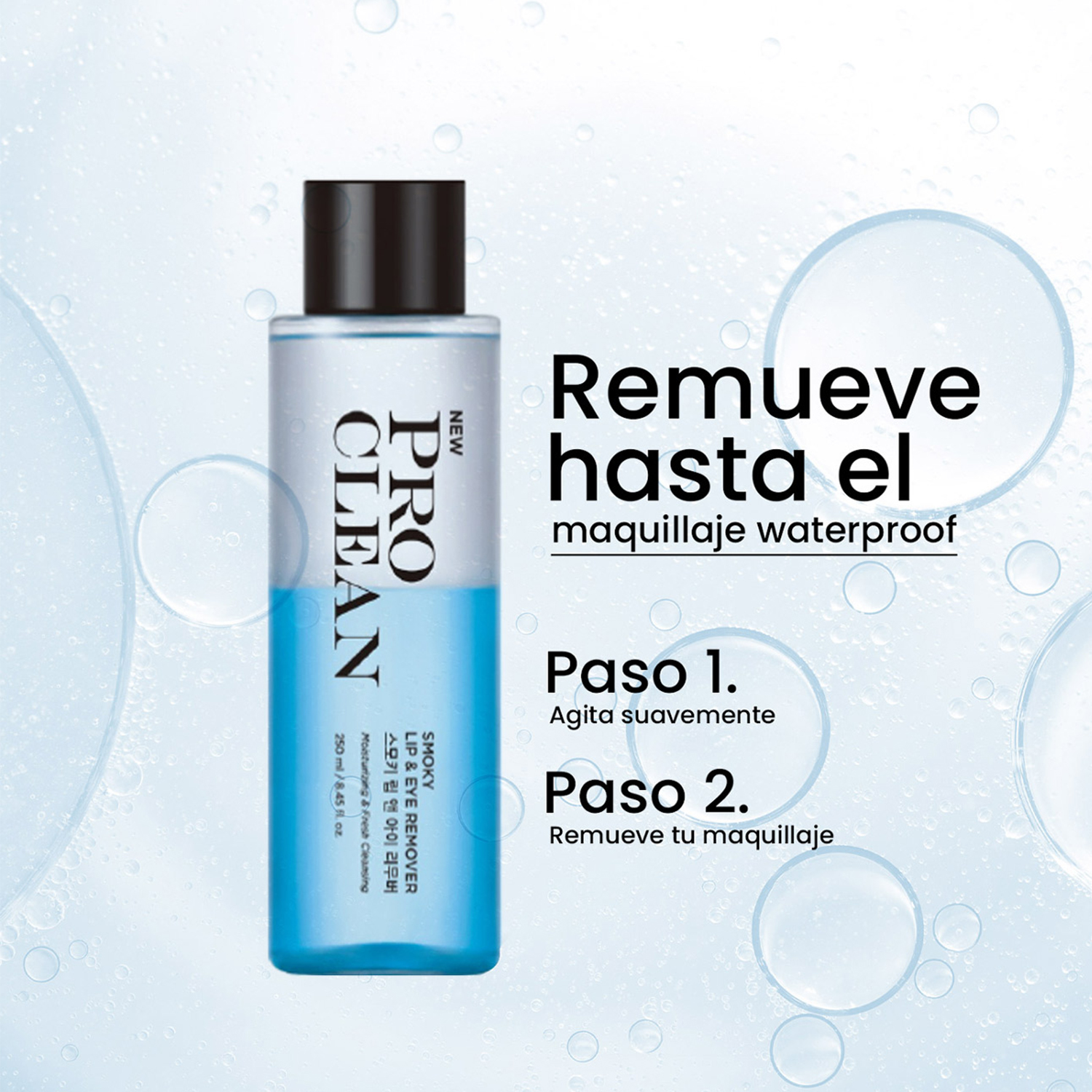 PRO CLEAN SMOKY LIP & EYE REMOVER (REMOVEDOR DE MAQUILLAJE PRO CLEAN)